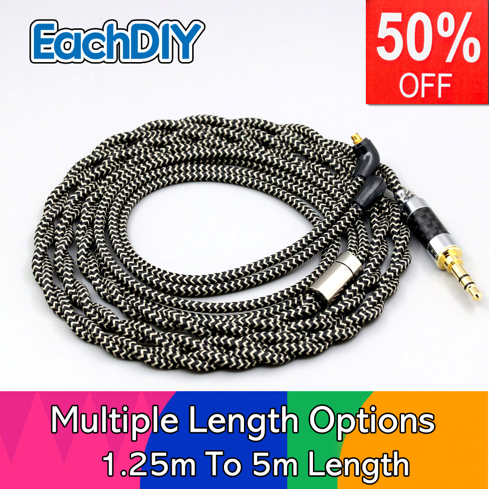 Cable Sleeve Braided - 2 Core 2.8Mm Litz Ofc Oortelefoon