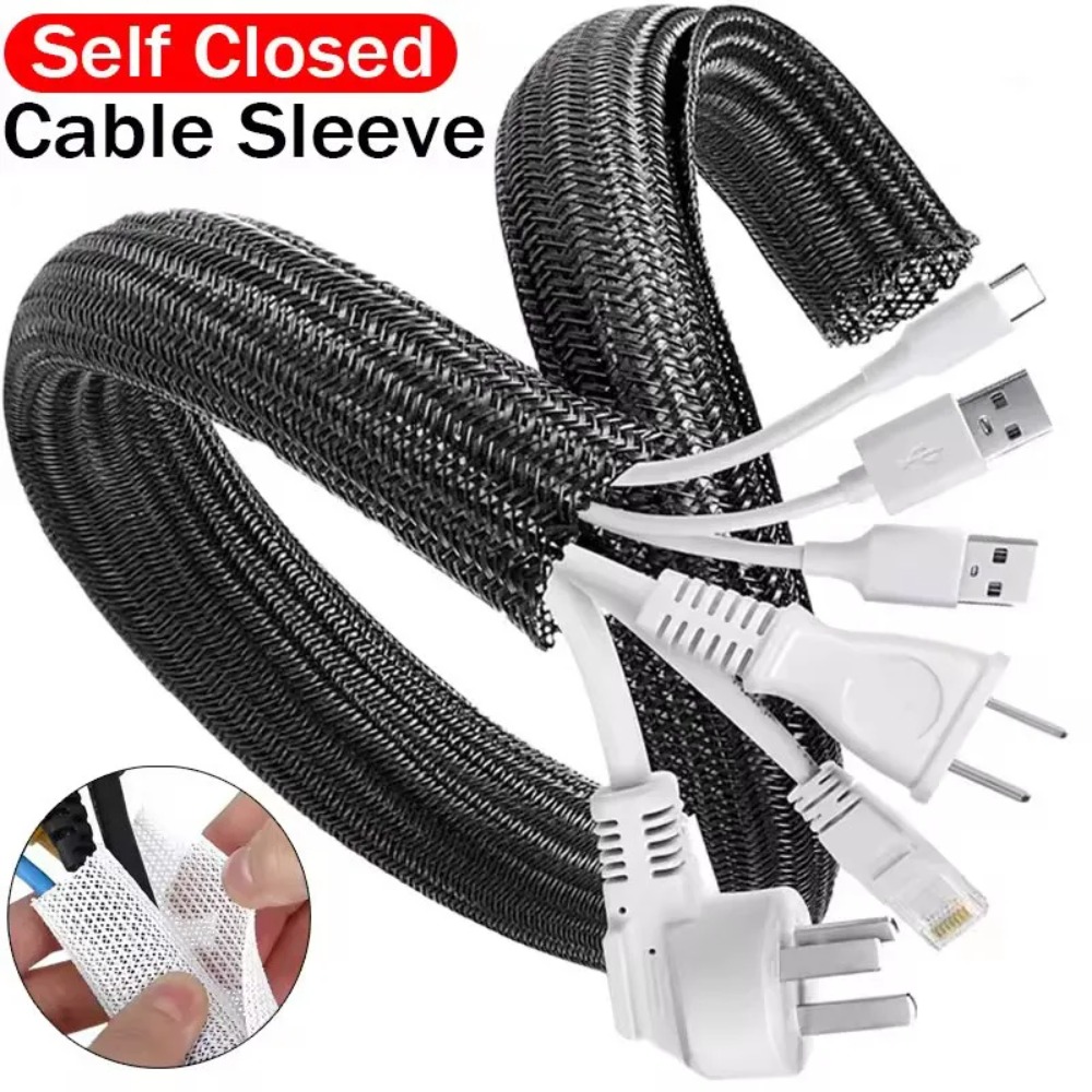 Cable Sleeve Braided - 9-15M Plit Pipe Tube Protector Zelfsluitende