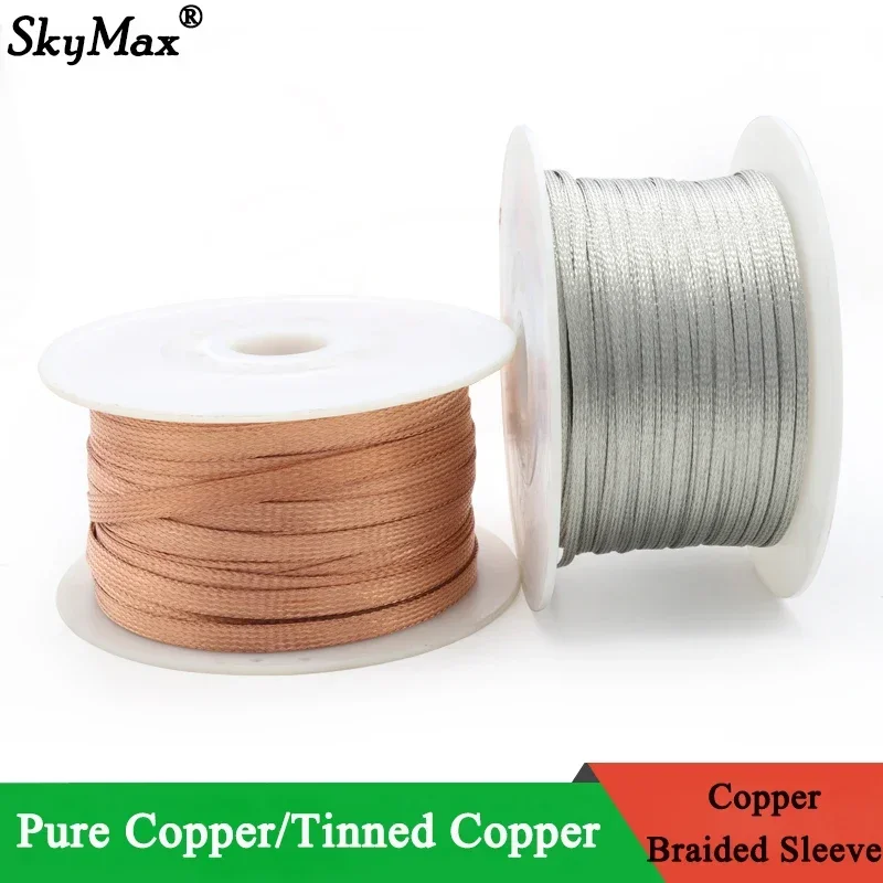 Cable Sleeve Braided - 2M/5M Vertind Koper Gevlochten Mouw 2mm