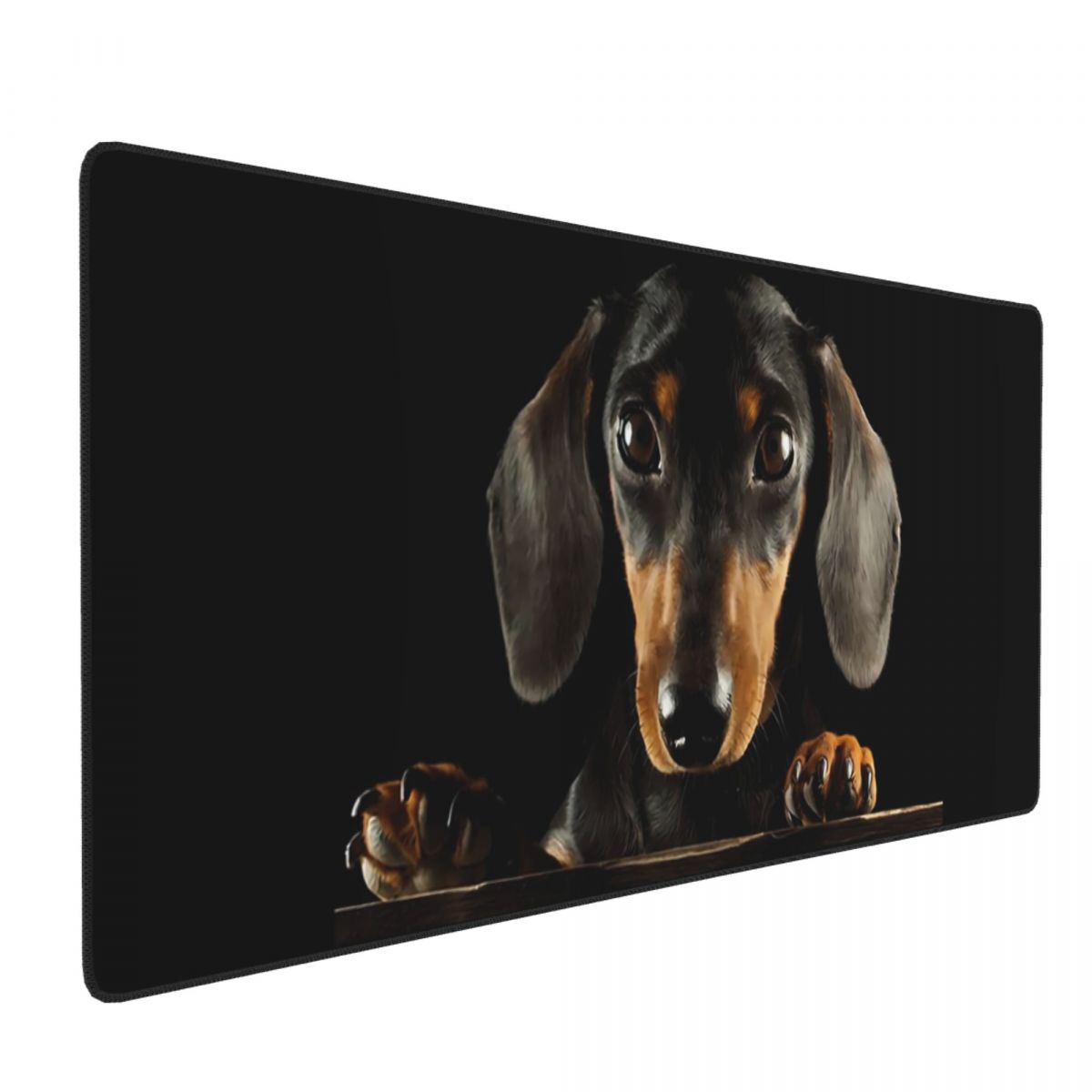Gaming Accessories Photo - Grote muismat Zwarte teckelhond Fotoportret PC