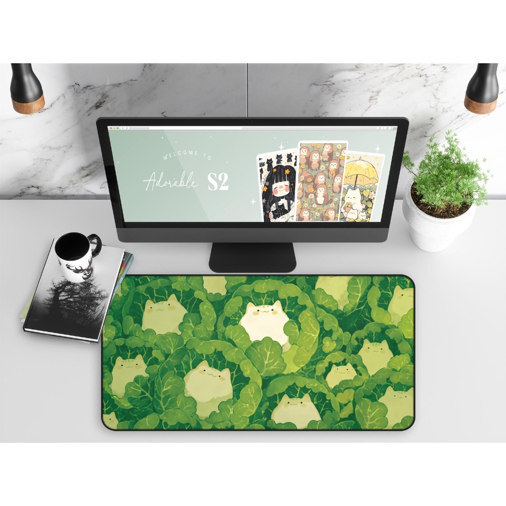 Gaming Accessories Officeworks - Kawaii bureaumat, schattige katten in kool,