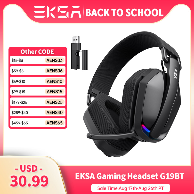 Venom Gaming Accessories - EKSA G19BT 2,4 GHz draadloze gaming-hoofdtelefoon