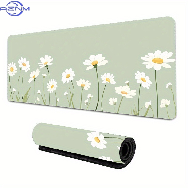 Gaming Accessories Officeworks - Grote toetsenbord-muismat met groene bloemen voor