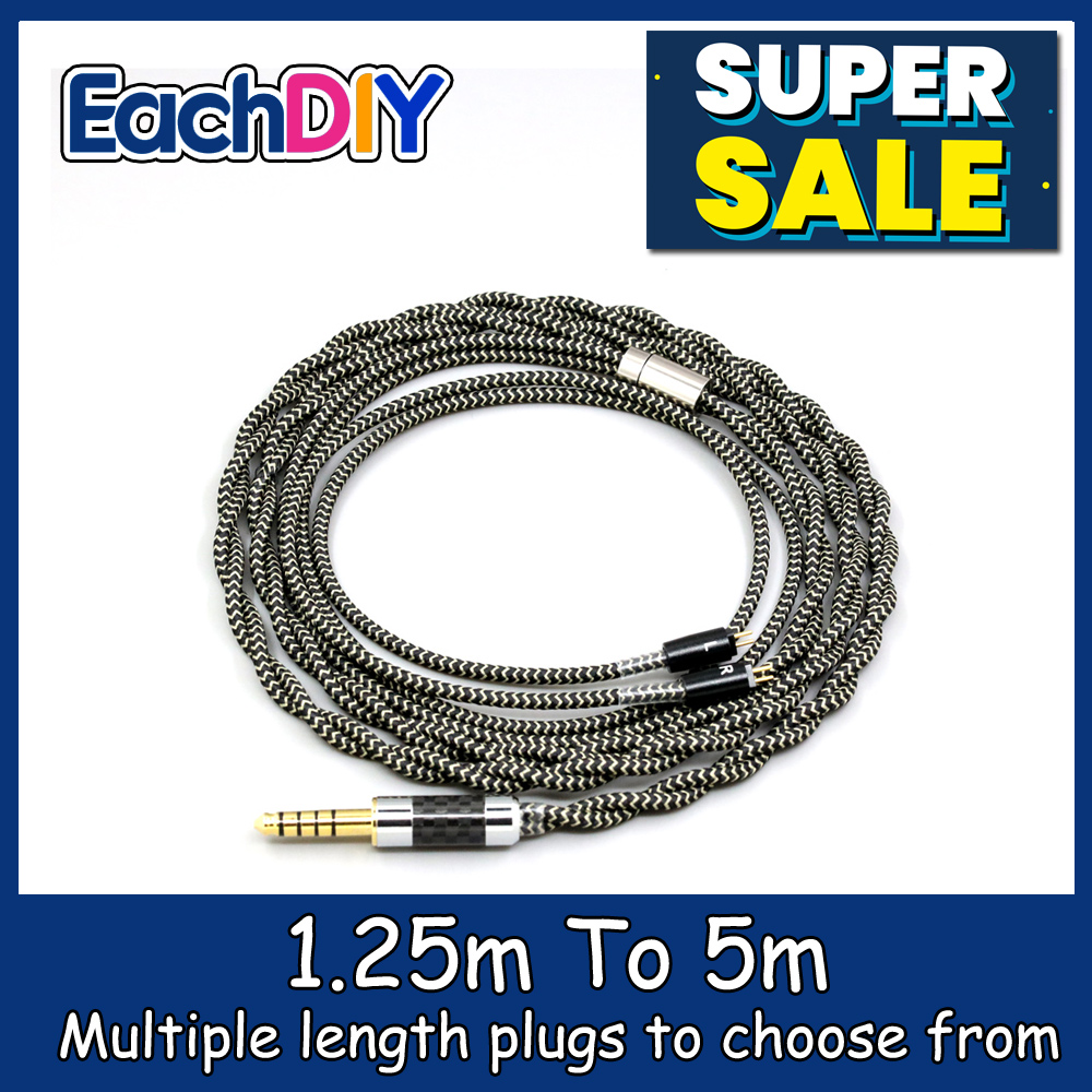 Cable Sleeve Braided - 2 Core 2.8mm Litz OFC Oortelefoon