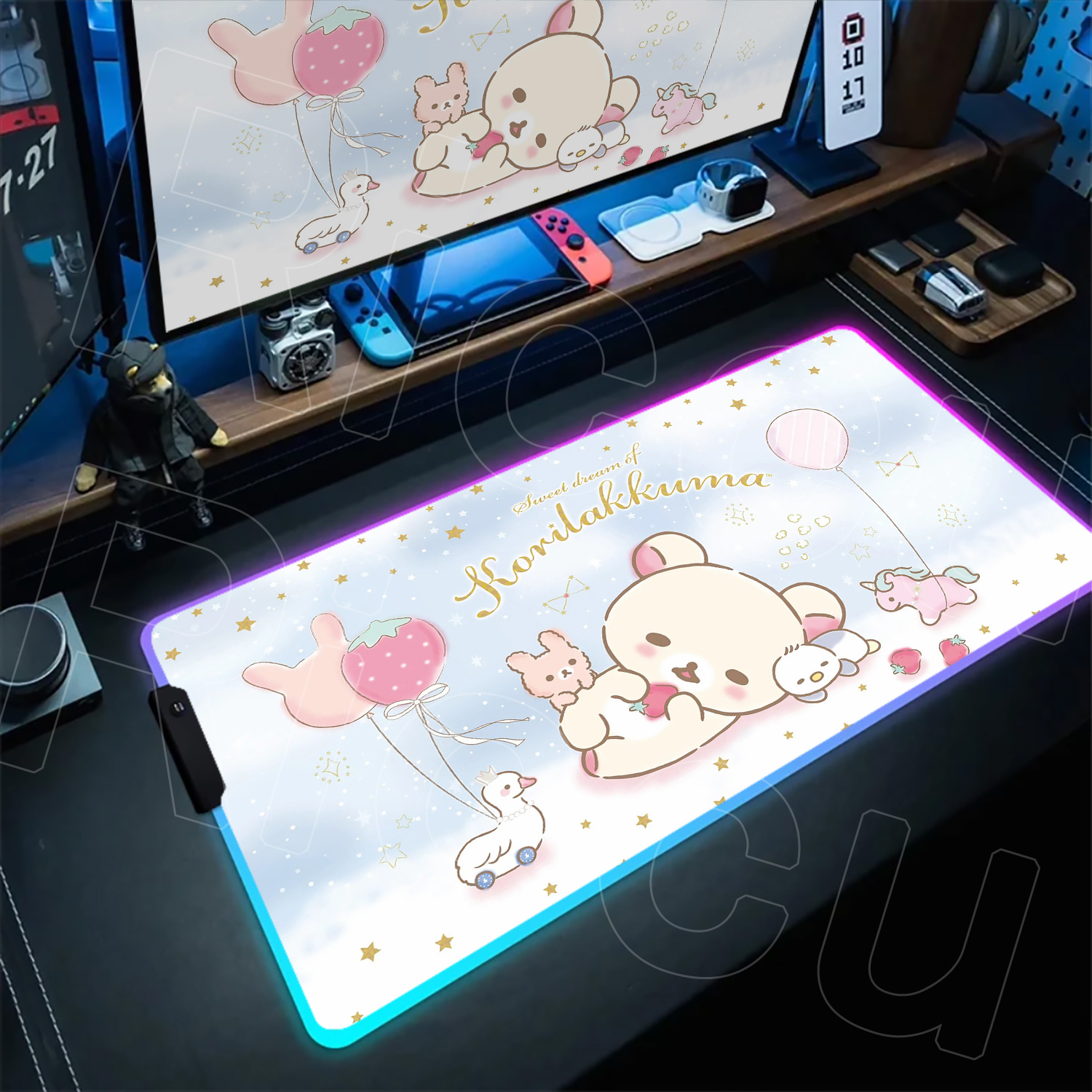 Gaming Accessories Officeworks - RGB Rilakkuma Grote XXL Kawaii Roze