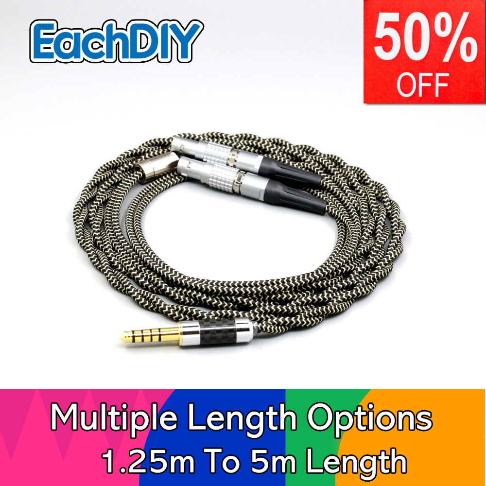 Cable Sleeve Braided - 2 Core 2.8mm Litz OFC Oortelefoon
