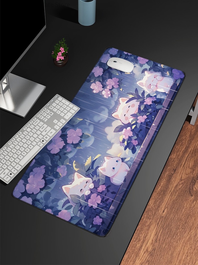 Kawaii Cats in the Rain Grote  - Gaming Accessories Officeworks recensie en prijs