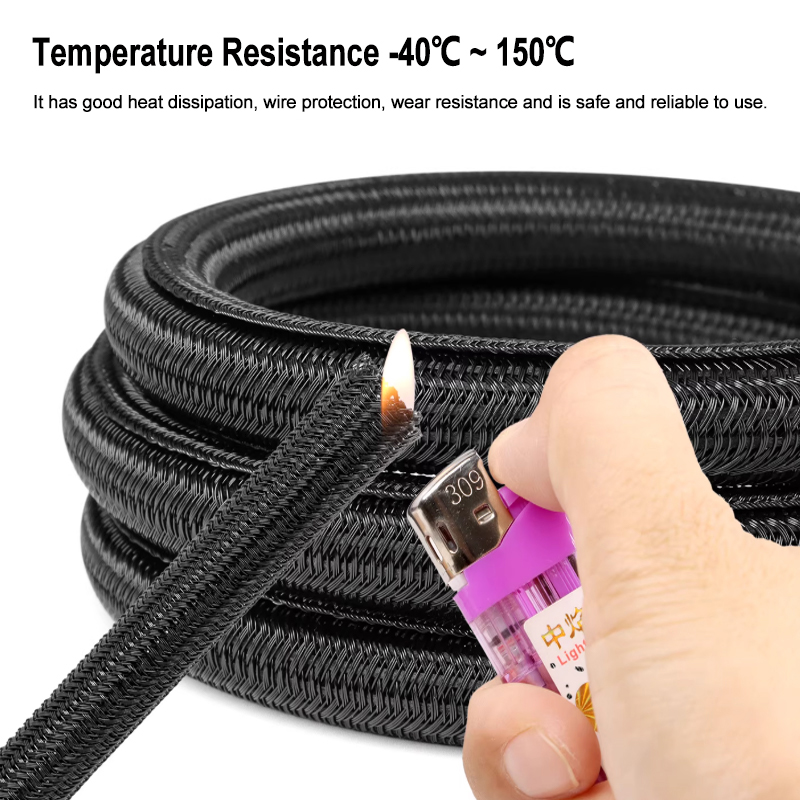 3/5/9m Zwarte PET Gevlochten H - Cable Sleeve Braided recensie en prijs