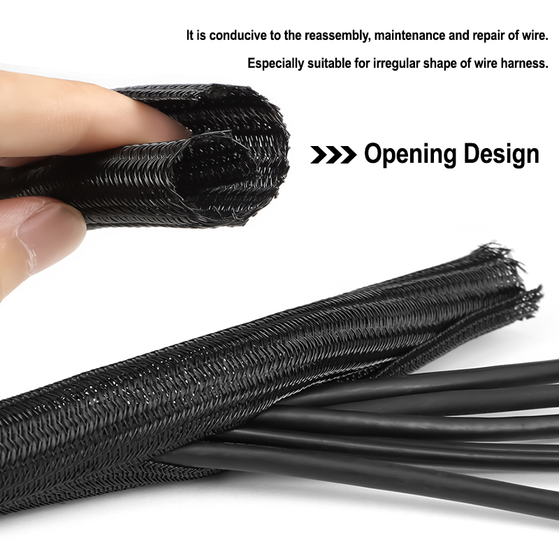 3/5/9m Zwarte PET Gevlochten H - Cable Sleeve Braided recensie en prijs
