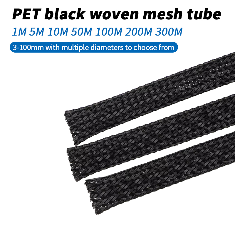 Zwart nylon gevlochten kabelhu - Cable Sleeve Braided recensie en prijs