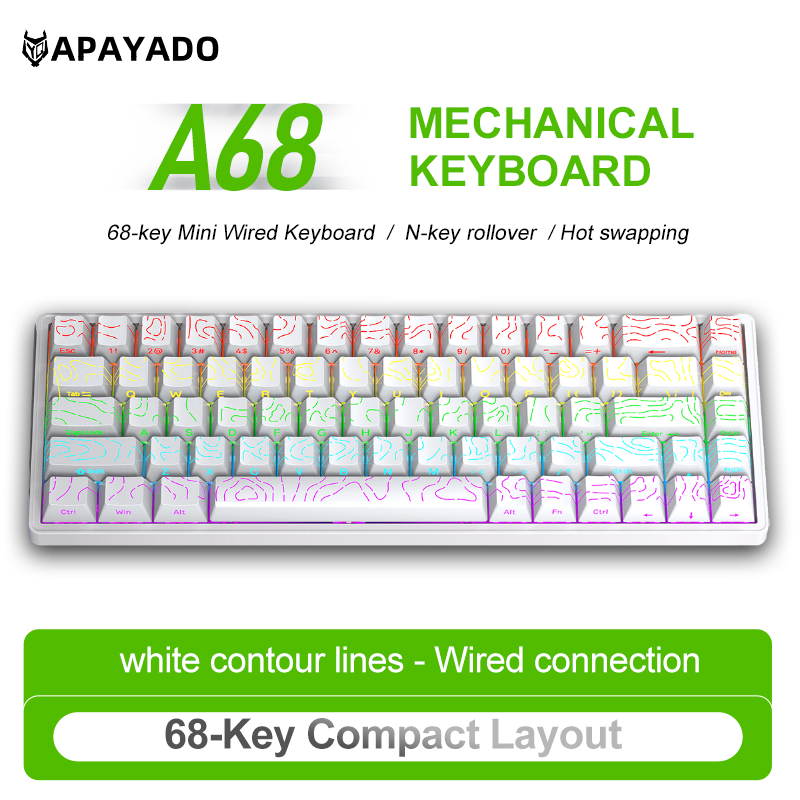 APAYADO A68 Mechanisch gamingt - Gaming Accessories Uk recensie en prijs
