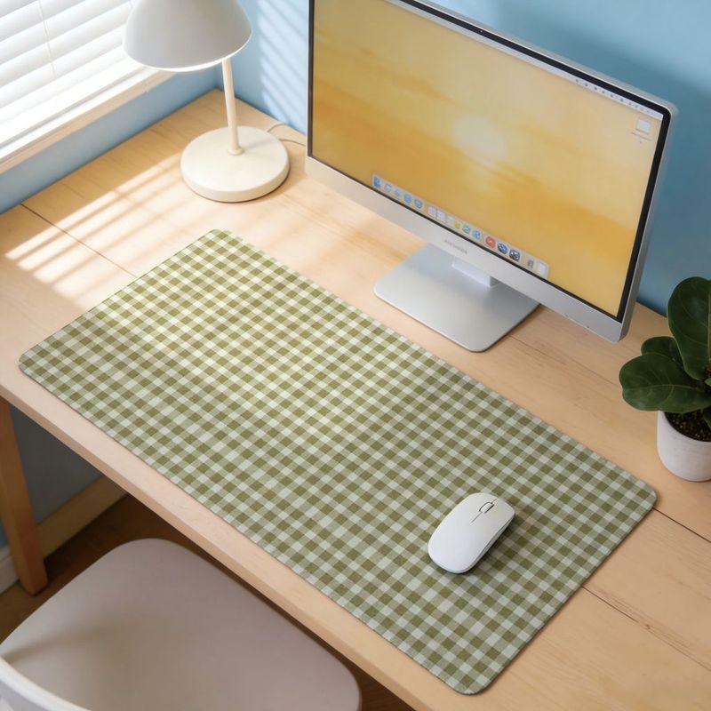 Olijfgroen geruit ontwerp muis - Gaming Accessories Officeworks recensie en prijs